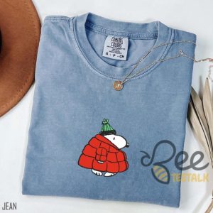 Snoopy Puffer Jacket T Shirt Sweatshirt Hoodie The Peanuts Christmas Shirt beeteetalk 4