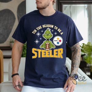 Grinch Tis The Season To Be A Steeler Pittsburgh Football Christmas Shirt beeteetalk 4