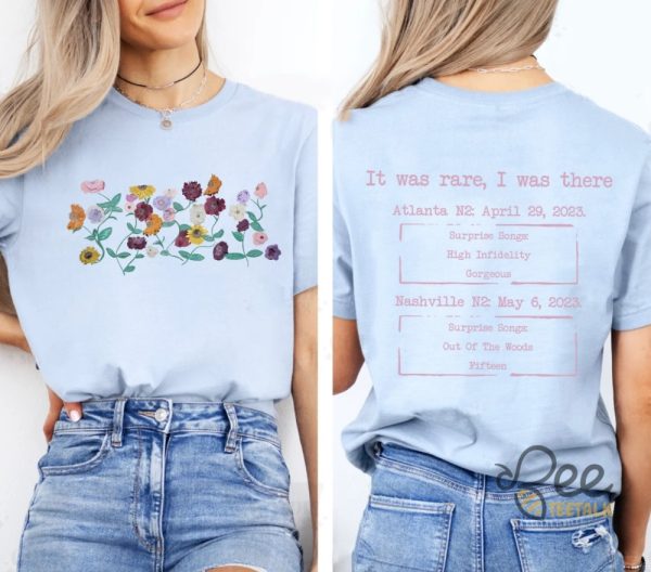 Piano Flowers Ts The Eras Tour Shirt Custom Surprise Song And Concert Date Back And Front Print beeteetalk 2