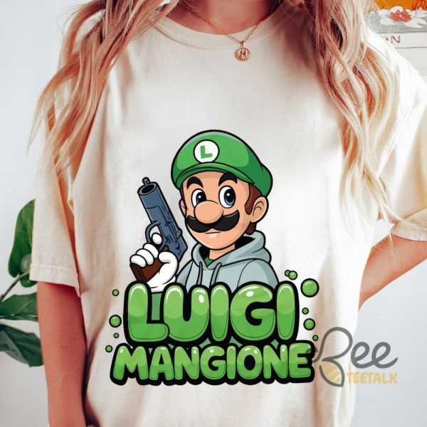 Mario Luigi Mangione Shirt Free Him Luigi Tee beeteetalk 1