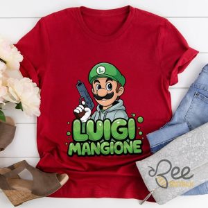 Mario Luigi Mangione Shirt Free Him Luigi Tee beeteetalk 2