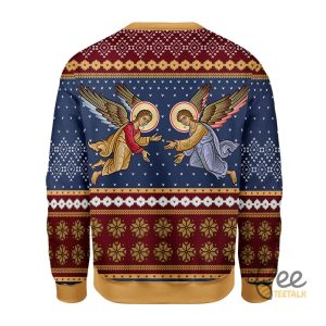 Nativity Scene Of Jesus Christ Christmas Ugly Sweater beeteetalk 3