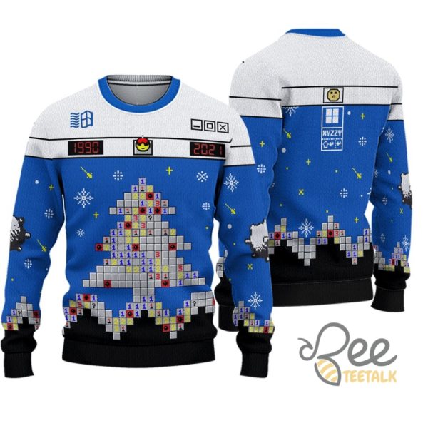 Minesweeper Ugly Christmas Sweater beeteetalk 1