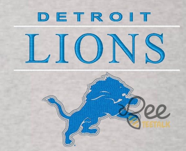 Detroit Lioms Embroidered Sweatshirt Hoodie T Shirt beeteetalk 1