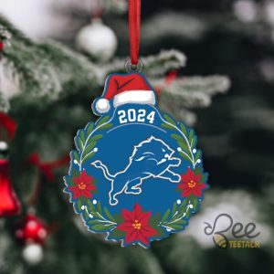 Detroit Lions 2024 Acrylic Christmas Ornament beeteetalk 2