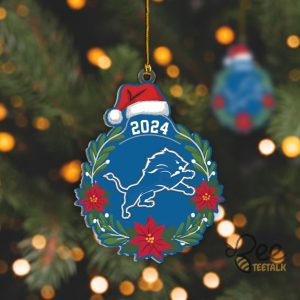 Detroit Lions 2024 Acrylic Christmas Ornament beeteetalk 3