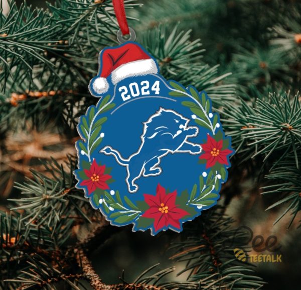 Detroit Lions 2024 Acrylic Christmas Ornament beeteetalk 4