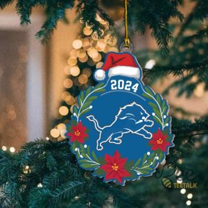 Detroit Lions 2024 Acrylic Christmas Ornament beeteetalk 5