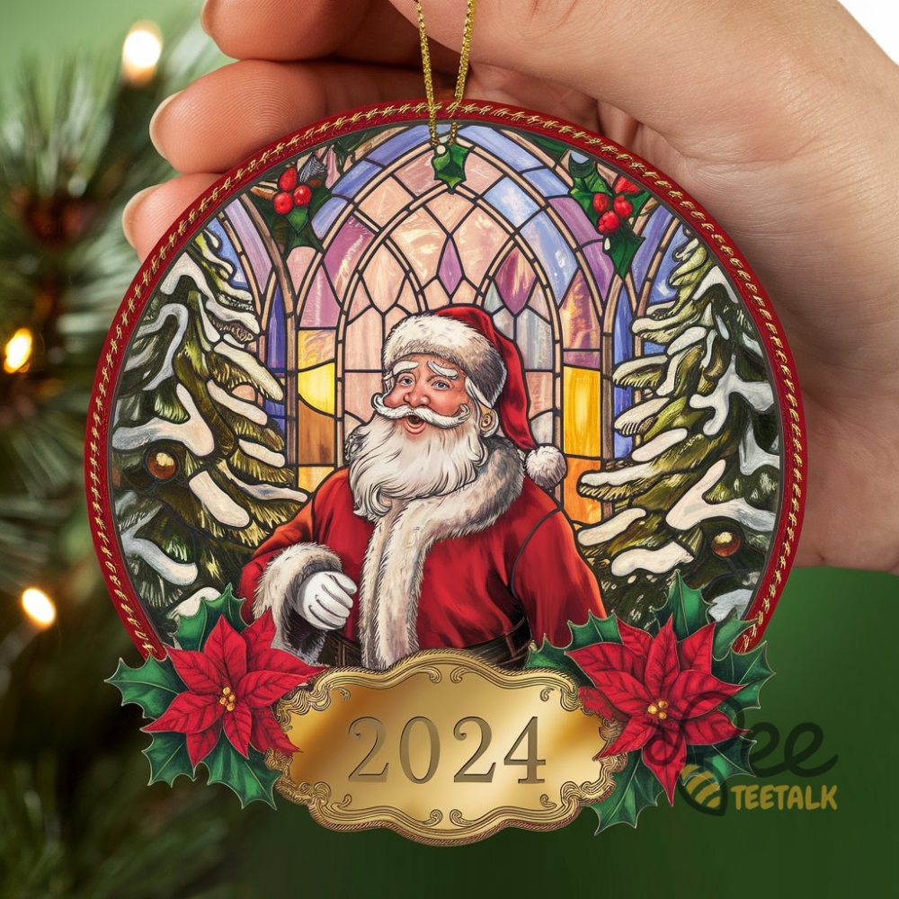 Santa Claus Christmas 2024 Acrylic Ornament Xmas Decoration Holiday Gift