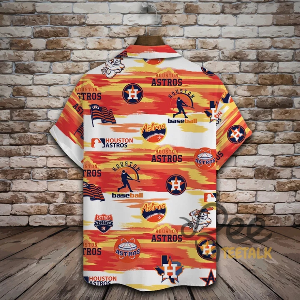 Houston Astros Sunset Stripes Hawaiian Shirt