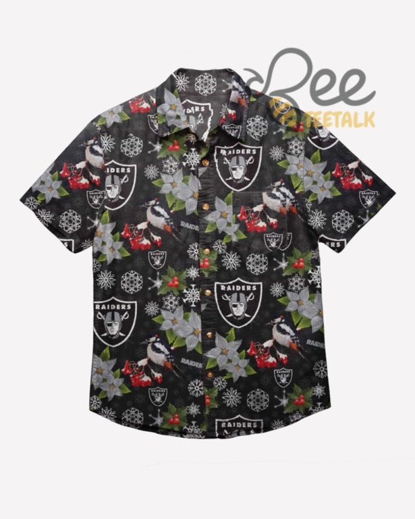 Nfl Las Vegas Raiders Mistletoe Hawaiian Shirt Football Gift beeteetalk 2