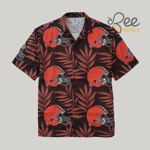 Cleveland Browns Hawaiian Shirt Vintage Classic Helmets Button Up Shirts beeteetalk 1