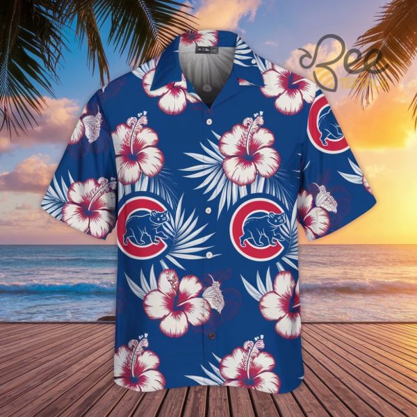 Chicago Cubs Hawaiian Shirt Tropical Baseball Button Up Shirt beeteetalk 1