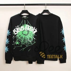 Sp5der 555 999 Green Artificial Wool Sweatshirt beeteetalk 4