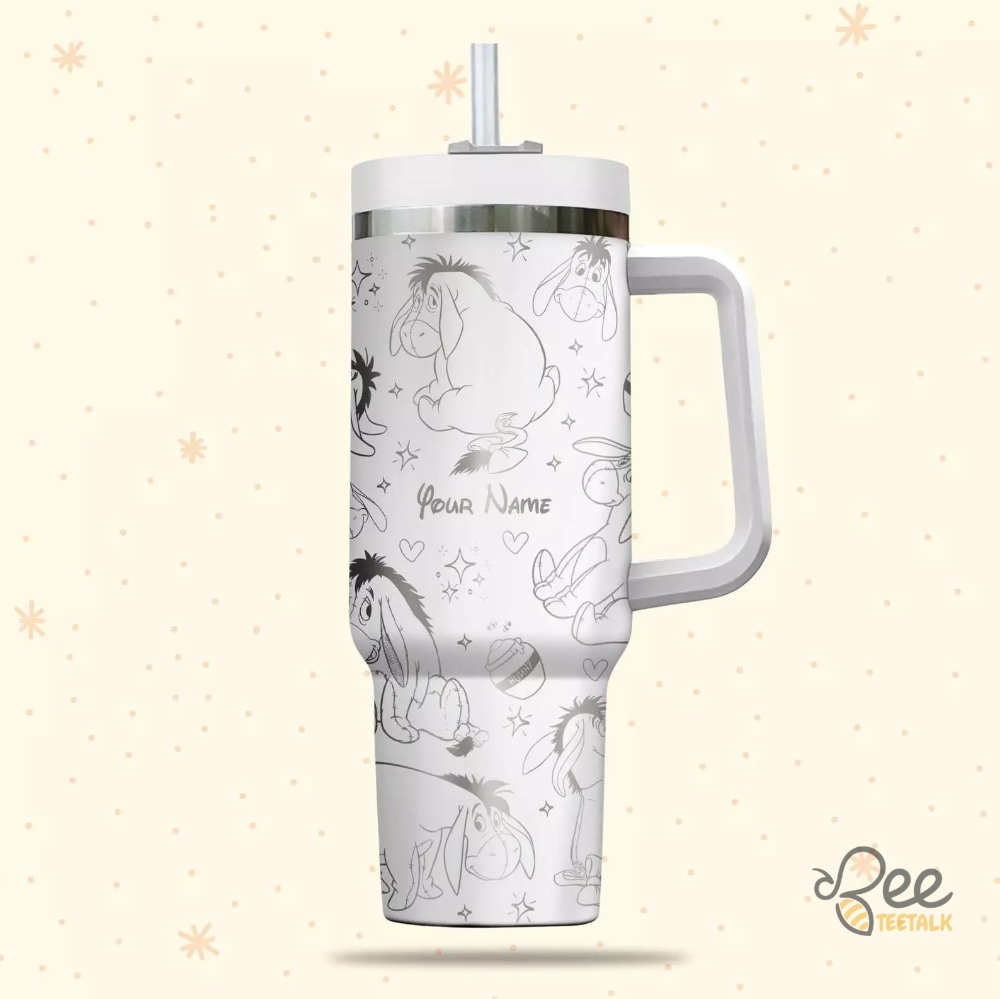 Custom Name Disney Eeyore Winnie The Pooh Tumbler Engraved 40Oz