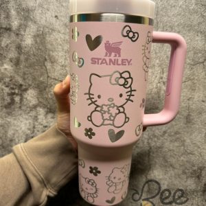 Hello Kitty Engraved Stanley Cup Dupe 40Oz beeteetalk 5