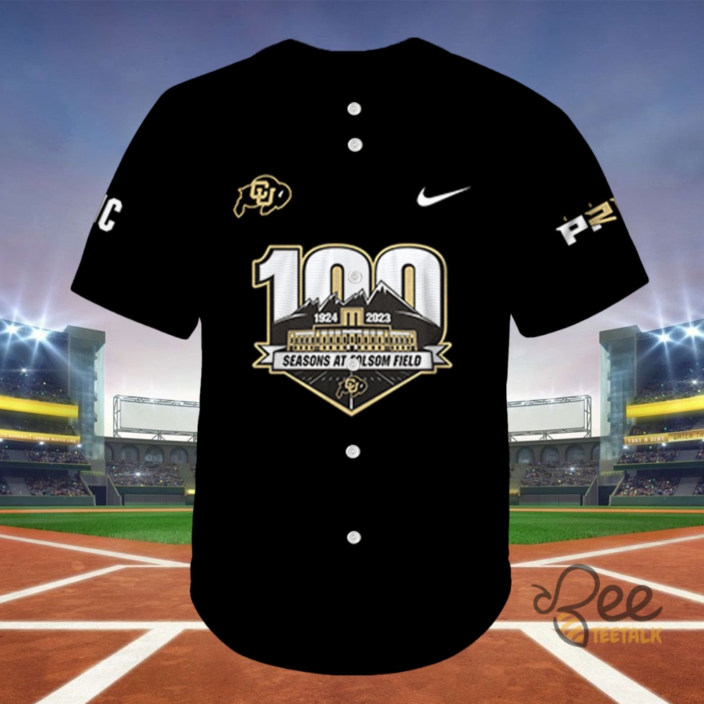 Nike Jc On Deion Sanders 100Th Anniversary Colorado Buffaloes Baseball Jersey Shirt