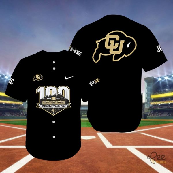 Nike Jc On Deion Sanders 100Th Anniversary Colorado Buffaloes Baseball Jersey Shirt beeteetalk 3