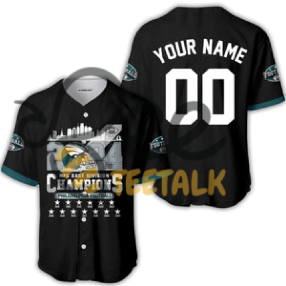 Personalized Philadelphia Eagles Nfc Championship Baseball Jersey Football 2024 Division Champions Shirt