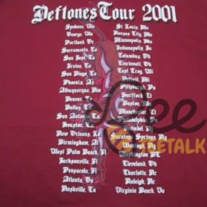 Vintage Deftones 2001 Concert Tour Band Shirt Reprinted beeteetalk 7