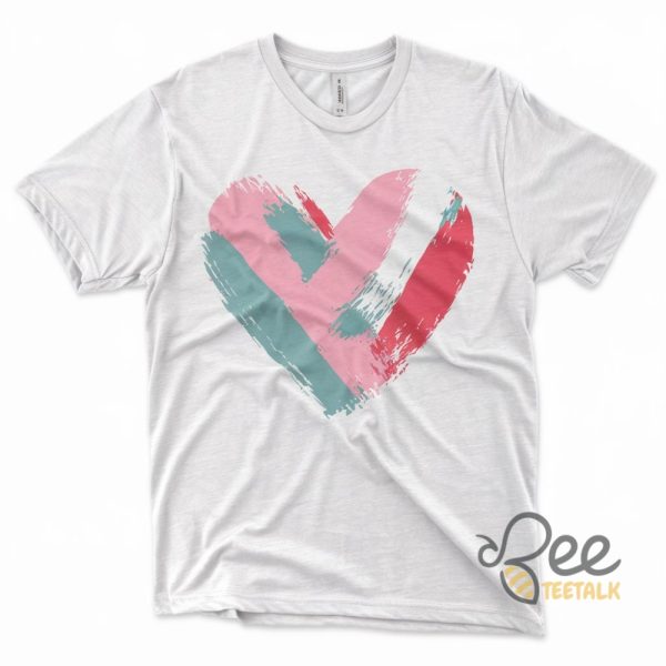 Valentines Day Brushstroke Heart Shirt beeteetalk 1