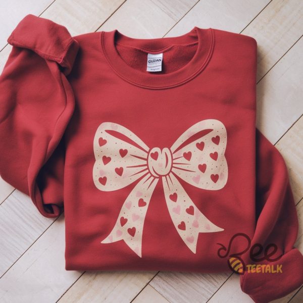 Coquette Valentines Day Heart Bow Sweatshirt T Shirt Hoodie beeteetalk 1