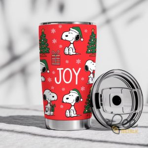 Christmas Peanuts Snoopy 20Oz Tumbler With Lid beeteetalk 2