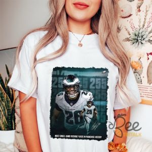 Saquon Barkley 255 Rushing Yards Shirt Philadelphia Eagles Record Nfl Gift beeteetalk 4