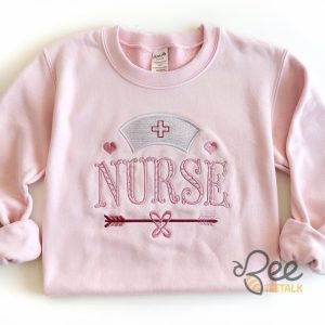 Embroidered Nurse Valentines Day Sweatshirt T Shirt Hoodie beeteetalk 2