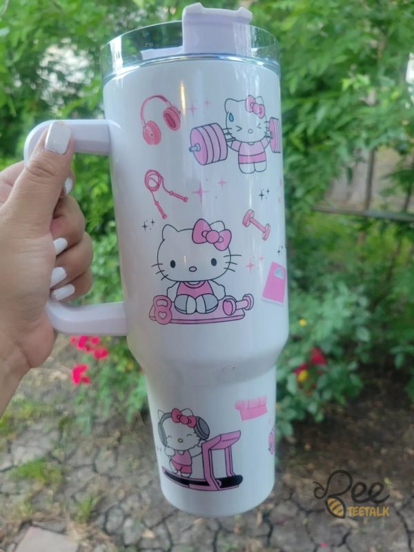 Hello Kitty Workout 40Oz Tumbler With Handle beeteetalk 1