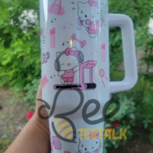 Hello Kitty Workout 40Oz Tumbler With Handle beeteetalk 3