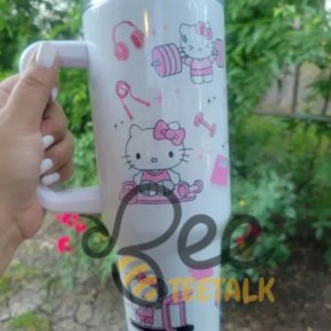 Hello Kitty Workout 40Oz Tumbler With Handle beeteetalk 5