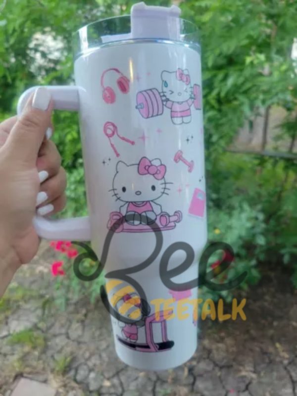 Hello Kitty Workout 40Oz Tumbler With Handle beeteetalk 5