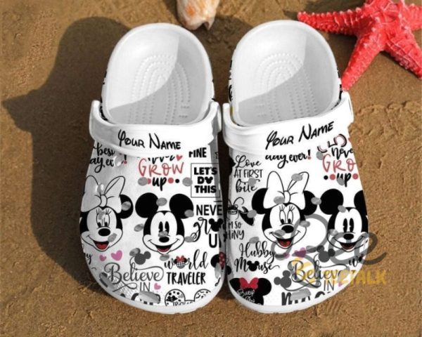 Personalized Disney Minnie And Mickey Mouse Crocs beeteetalk 1