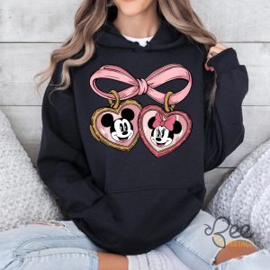 Mickey And Minnie Locket Bow Shirt Valentines Day Gift For Couple beeteetalk 5