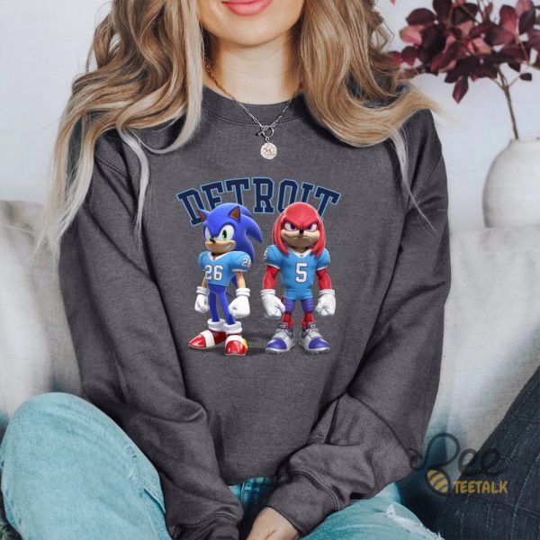 Detroit Lions Sonic And Knuckles Lions Shirt beeteetalk 1