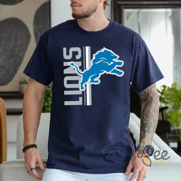 New Nfl Vertical Detroit Lions Logo Shirt beeteetalk 2