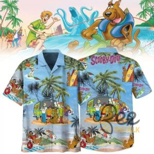 Scooby Doo Summer Time Button Up Hawaiian Shirt beeteetalk 1