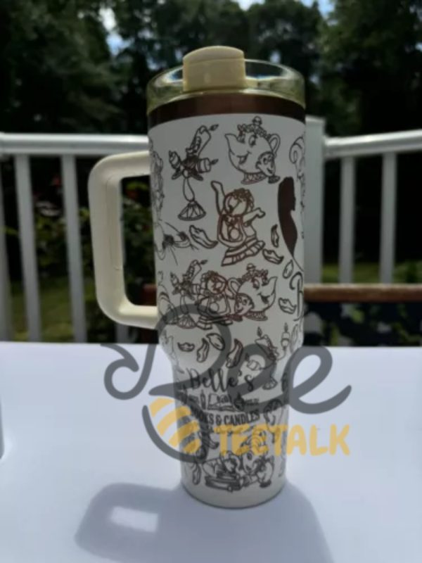 Disney Beauty And The Beast 40Oz Tumbler Laser Engraved beeteetalk 2 1