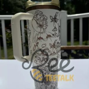 Disney Beauty And The Beast 40Oz Tumbler Laser Engraved beeteetalk 3 1