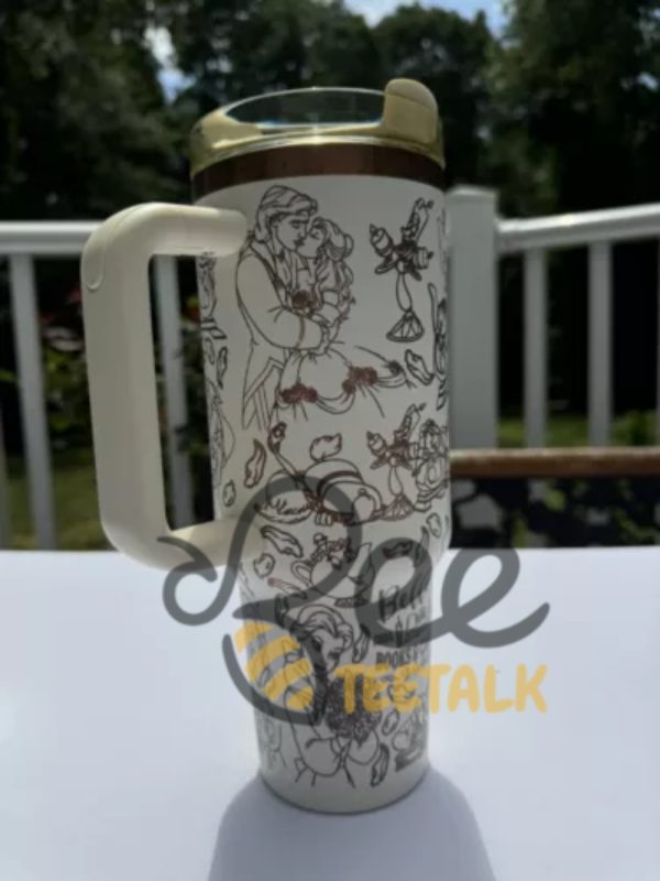 Disney Beauty And The Beast 40Oz Tumbler Laser Engraved beeteetalk 3 1