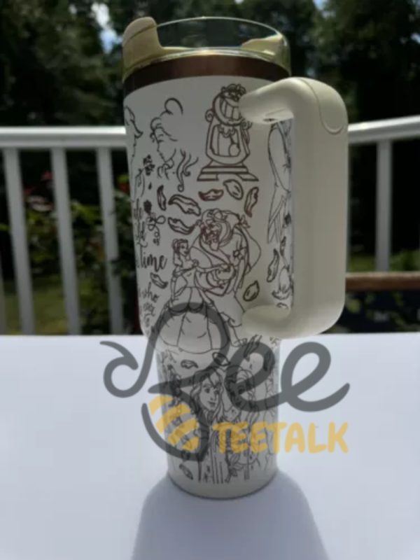 Disney Beauty And The Beast 40Oz Tumbler Laser Engraved beeteetalk 4 1