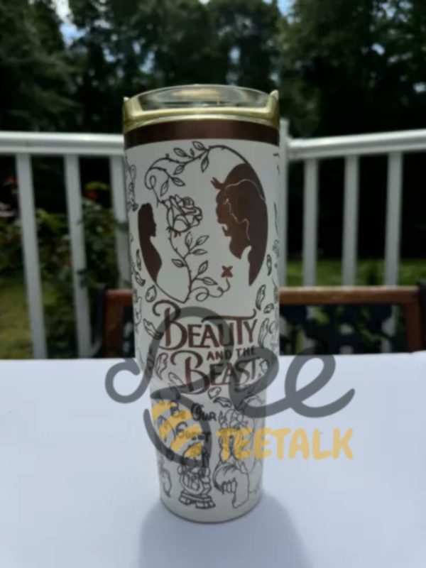 Disney Beauty And The Beast 40Oz Tumbler Laser Engraved beeteetalk 5 1