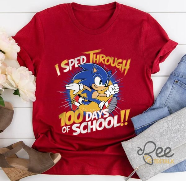 Sonic 100 Days Of School Shirt beeteetalk 3