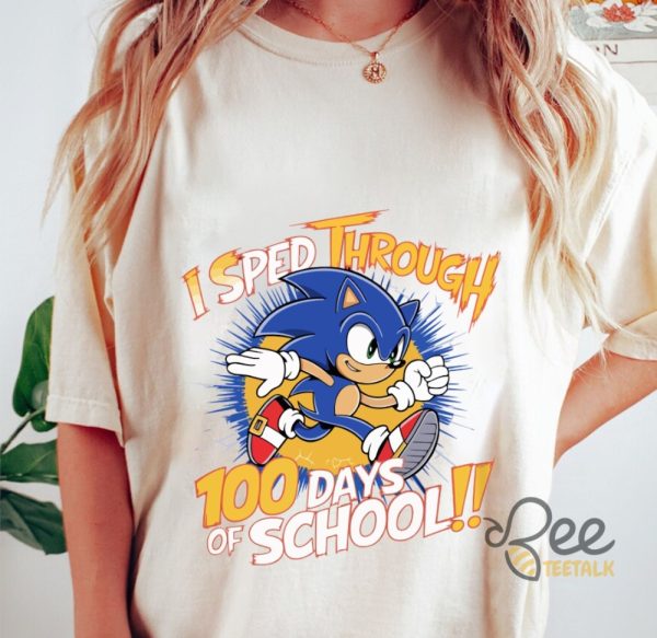 Sonic 100 Days Of School Shirt beeteetalk 4