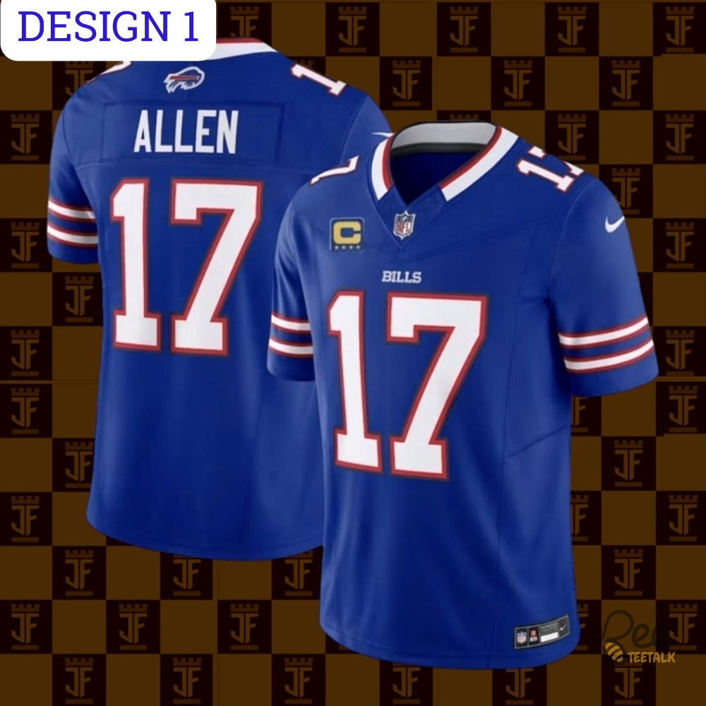 Josh Allen Number 17 Buffalo Bills Football Jersey Replica Collection