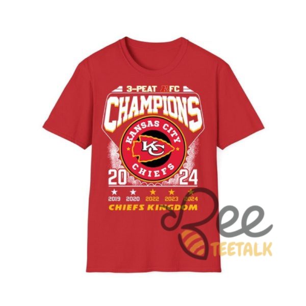 Kansas City Chiefs 3 Peat Afc Champions 2024 Shirt Choose Color beeteetalk 2