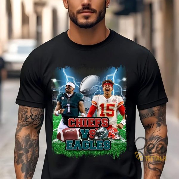 Chiefs Vs Eagles 2025 Super Bowl Shirt Super Bowl Liv 59 Tee beeteetalk 1