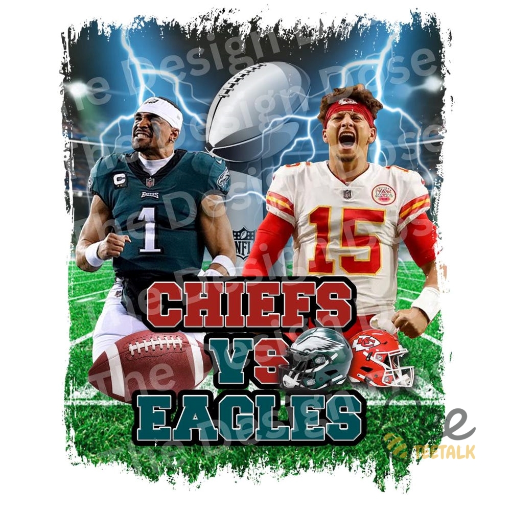 Chiefs Vs Eagles 2025 Super Bowl Shirt Super Bowl Liv 59 Tee