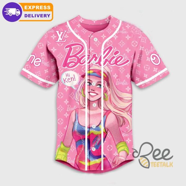 Barbie X Louis Vuitton I Know You Are Beautiul Custom Name Baseball Jersey Shirt beeteetalk 1